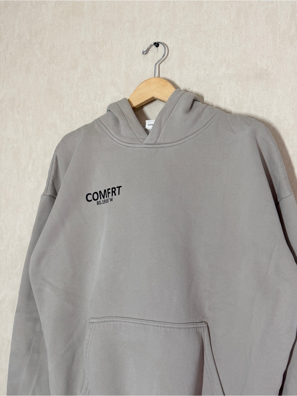 Comfrt Women’s Coordinate Hoodie Sweatshirt Heavyweight Fleece in Stone XL - Picture 3 of 10